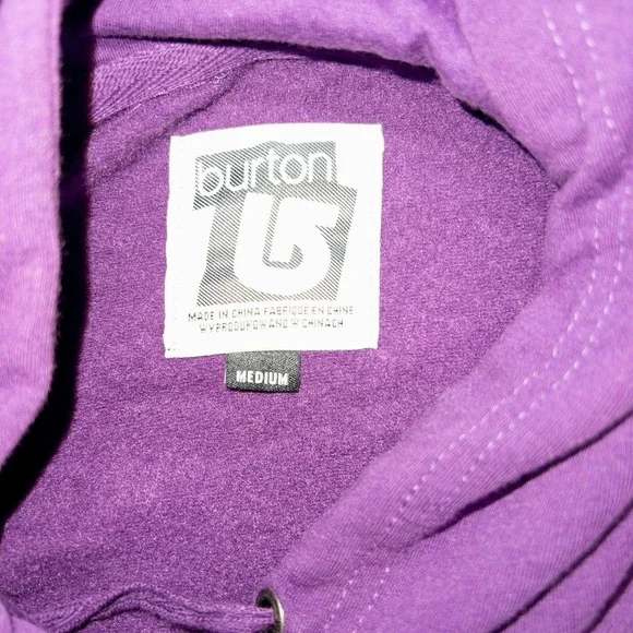 NWT Burton Snowboarding‎ Purple Fleece Hoodie Womens Medium - Picture 6 of 10